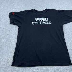 Call of Duty Black Ops Cold War GameStop Promo T-Shirt Mens Large Black Cotton